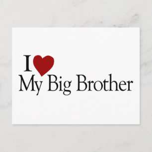I Love My Big Brother Postcard