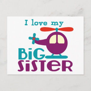 I love my Big Sister Postcard