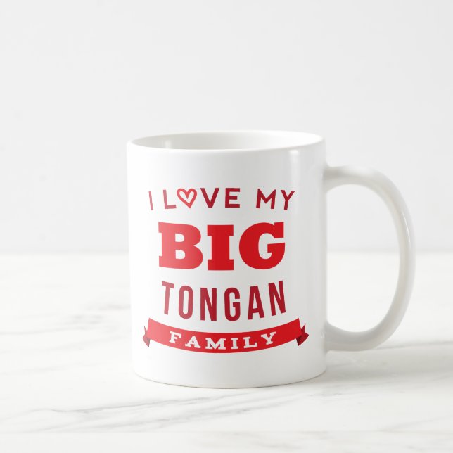 I Love My Big Tongan Family Reunion T-Shirt Idea Coffee Mug (Right)