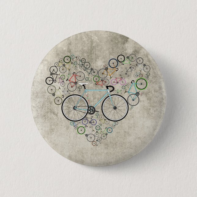 I Love My Bike 2 Inch Round Button (Front)