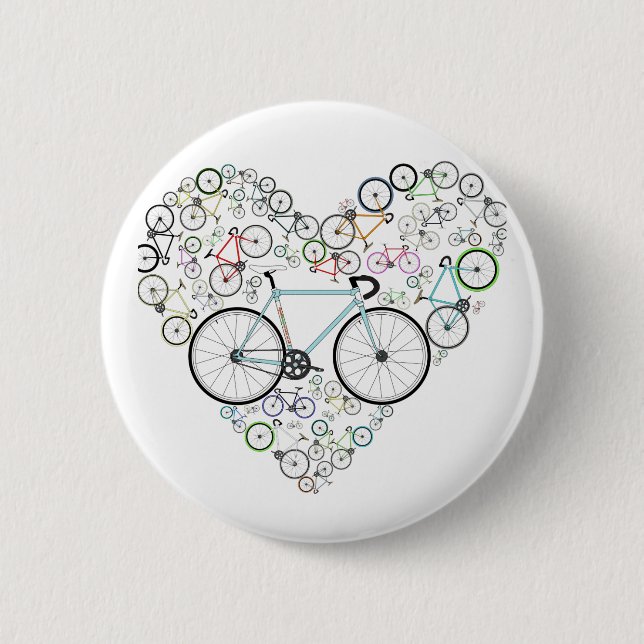 I Love My Bike 2 Inch Round Button (Front)