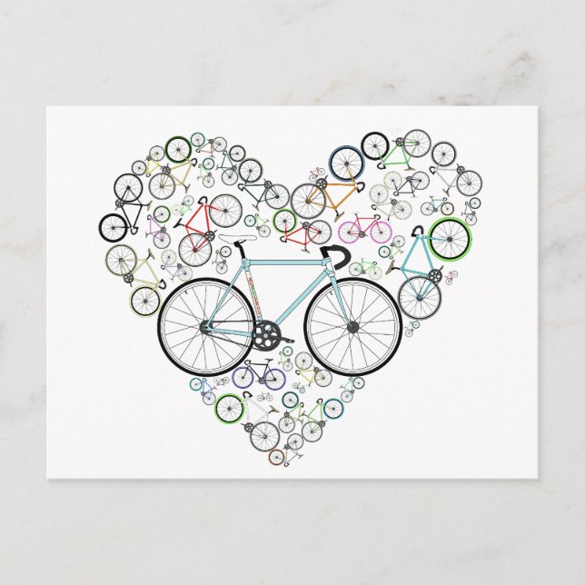 I Love My Bike Postcard (Front)