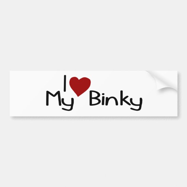 I Love My Binky Bumper Sticker (Front)
