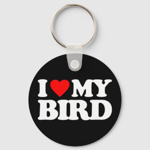 I LOVE MY BIRD KEYCHAIN