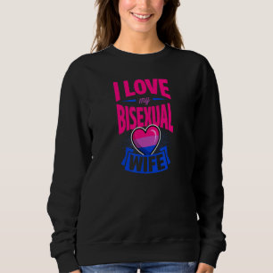 I Love My Bisexual Wife Cute Bi Pride Anniversary Sweatshirt
