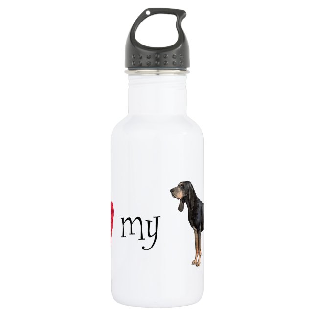 I Love my Black and Tan Coonhound 532 Ml Water Bottle (Front)