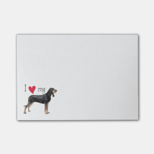 I Love my Black and Tan Coonhound Post-it Notes