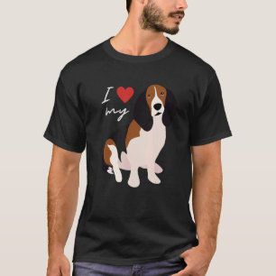 I Love My Black Brown & White Basset Hound Dog T-Shirt