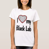 I Love My Black Lab Cute Red Heart Photo Frame