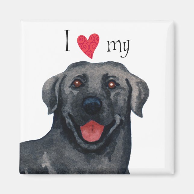 I Love my Black Lab Magnet (Front)
