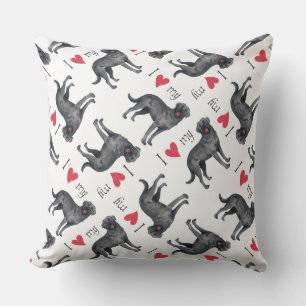 I Love my Black Lab Throw Pillow