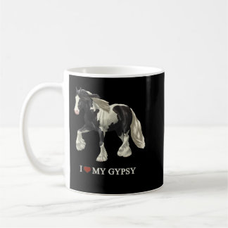I Love My Black Pinto Gypsy Vanner Horse Coffee Mug
