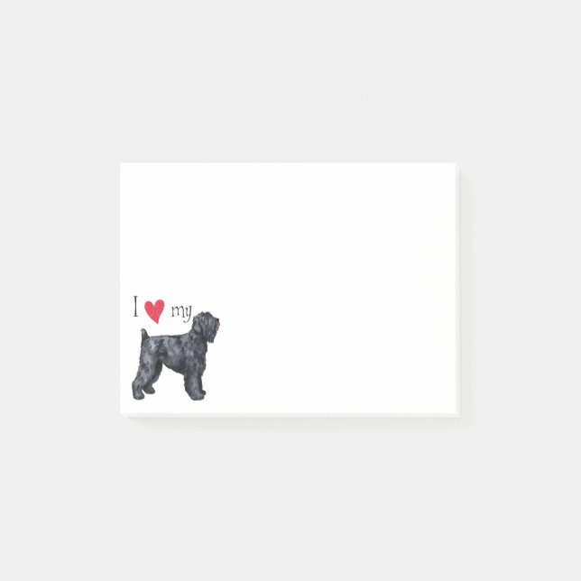 I Love my Black Russian Terrier Post-it Notes (Front)