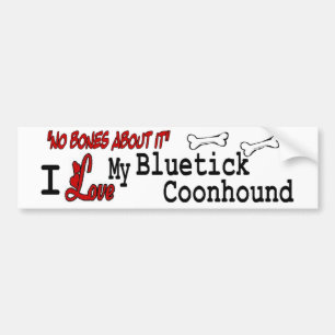 I Love My Bluetick Coonhound Bumper Sticker