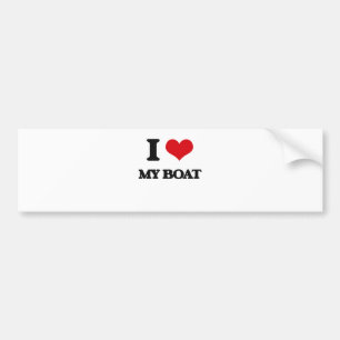 I Love My Boat Bumper Sticker