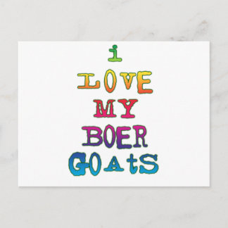 I Love My Boer Goats Postcard