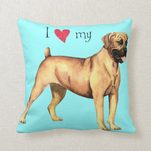 I Love my Boerboel Throw Pillow