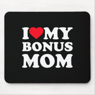 I love my bonus mom i heart family grandma mouse pad
