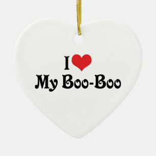 I Love My Boo Boo Ceramic Ornament
