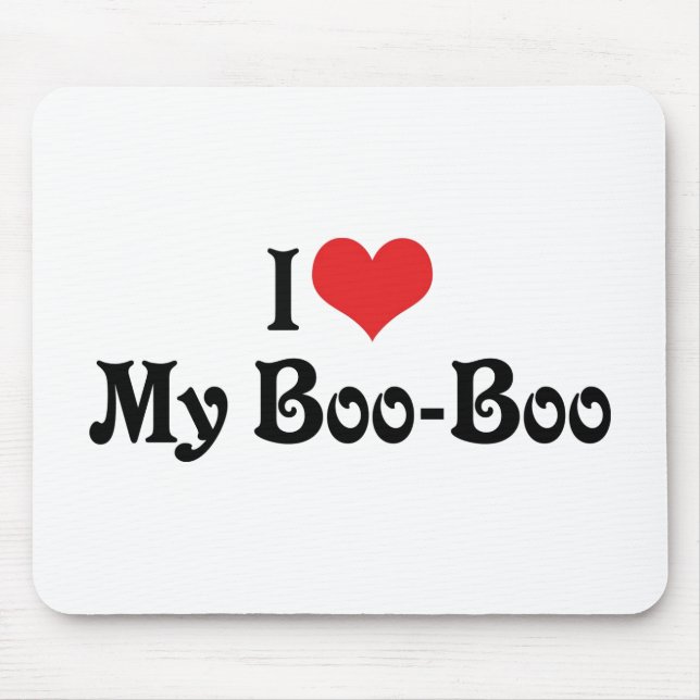 I Love My Boo Boo Mouse Pad (Front)