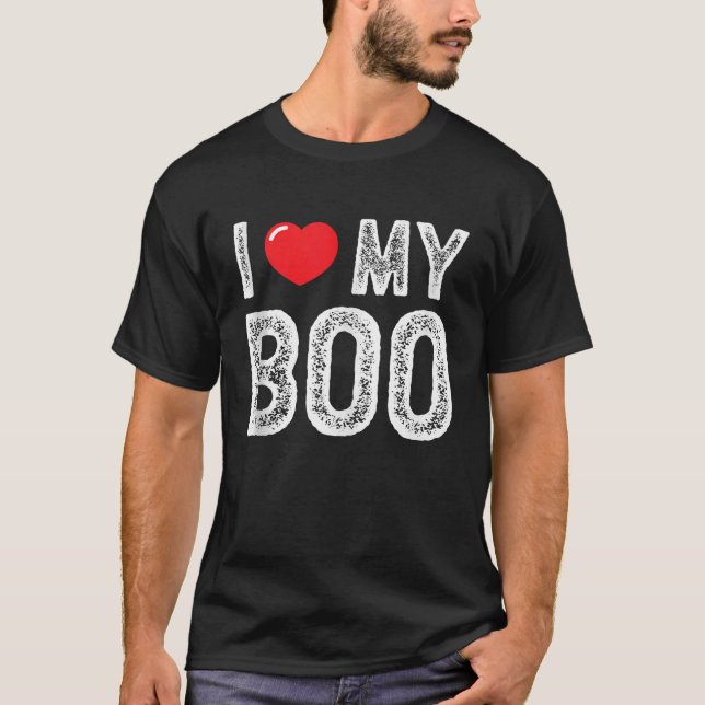 I Love My Boo Distressed I Heart My Boo Tank Top (Front)