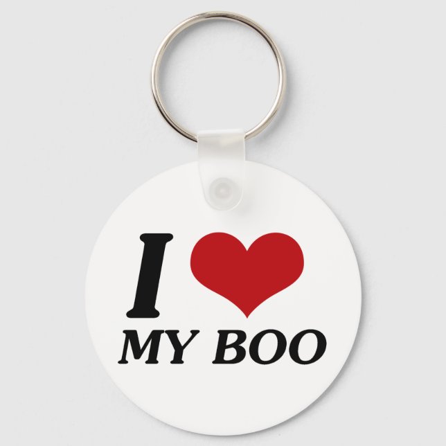 I Love My Boo (Heart) Keychain (Front)