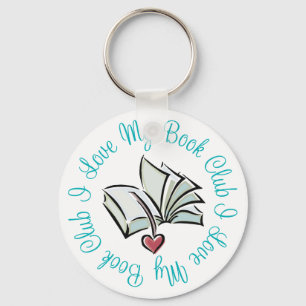 I Love My Bookclub Keychain