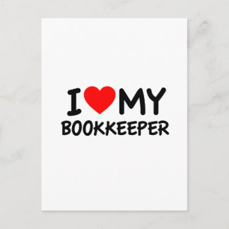 I love my bookkeeper postcard