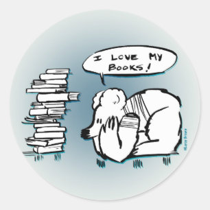 I Love My Books! Classic Round Sticker