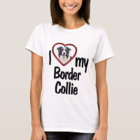 I Love My Border Collie - Cute Heart Photo Frame