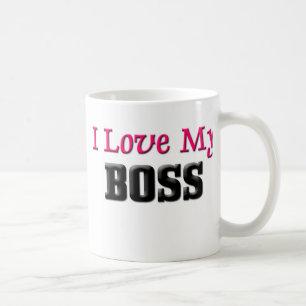 I Love My Boss Coffee Mug