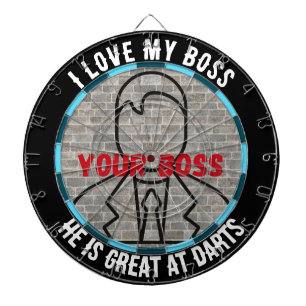 I love my boss dartboard fun game stress relief