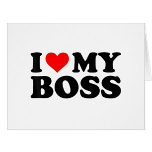 I Love My Boss Funny Red Heart Boss I Heart My Bos