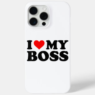 I Love My Boss Funny Red Heart Boss I Heart My Bos iPhone 15 Pro Max Case