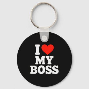 I Love My Boss Keychain