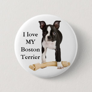 I love my Boston Terrier 2 Inch Round Button