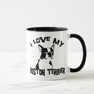 I Love My Boston Terrier Mug