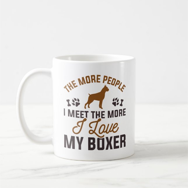 I Love My Boxer Coffee Mug (Left)