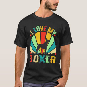 I Love My Boxer Dog  Mom Dad T-Shirt