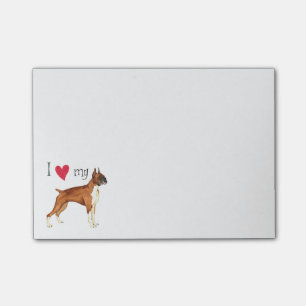 I Love my Boxer Post-it Notes
