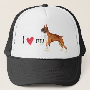 I Love my Boxer Trucker Hat