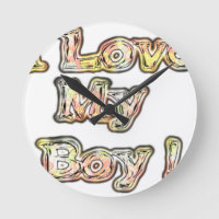 I Love My Boy Design Cool Vintage Collection Text