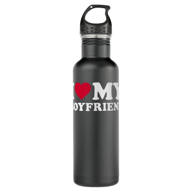 I love my boyfriend 710 ml water bottle (Front)