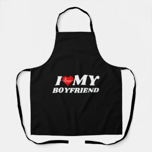 I LOVE MY BOYFRIEND     APRON