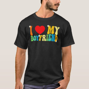 I Love My Boyfriend BF Red Heart Love Valentine T-Shirt