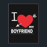 I Love My Boyfriend Birthday Anniversary Postcard<br><div class="desc">I Love My Boyfriend Birthday Anniversary Postcard. Wonderful design perfect for couples who love each other.
Grab this design as an Birthday,  Anniversary or Valentines Day gift for your boyfriend. 
This design is great for Valentines Day.</div>
