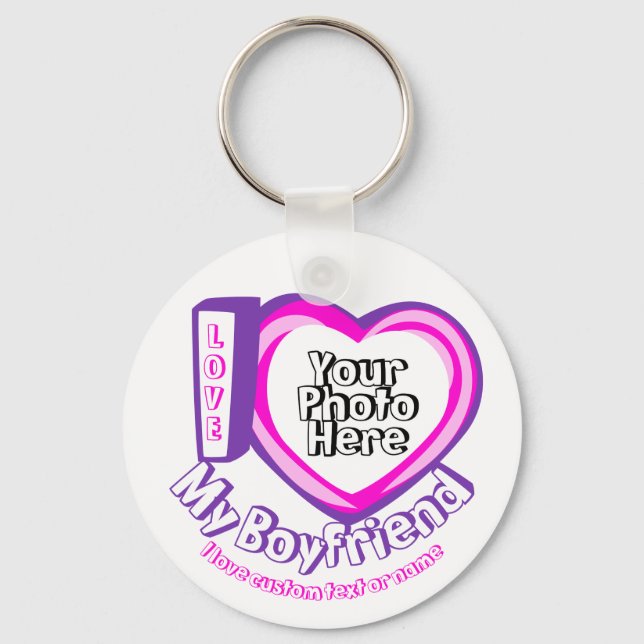 I love My Boyfriend Birthday Keychain (Front)