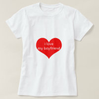 I Love My Boyfriend Boy Friend Red Heart Cute