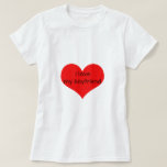 I Love My Boyfriend Boy Friend Red Heart Gift T-Shirt<br><div class="desc">Designed with cute red heart pattern and custom text "i love my boyfriend" which you may customize as you wish! Simple and cute design perfect for those who love their boyfriend!</div>