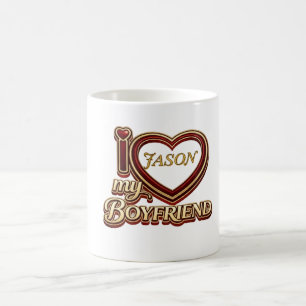 I Love My Boyfriend Custom Coffee Mug